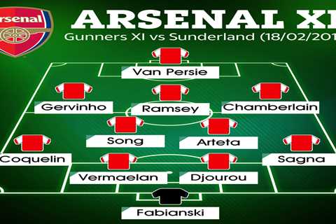 How Arsenal lined up last time they lost to Sunderland with Arteta, Ramsey and Van Persie ahead of..