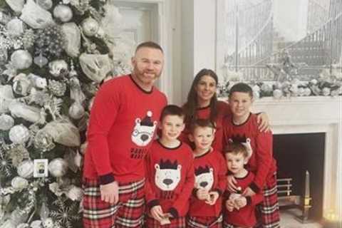 Tyson Fury and Wayne Rooney among stars wearing matching Christmas outfits as families wake up for..