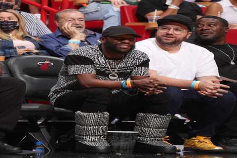 Floyd Mayweather wears ridiculously expensive Balmain boots and matching black and white top as..