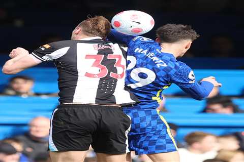 Kai Havertz clashes with Dan Burn after Chelsea star avoids red card for elbowing Newcastle..