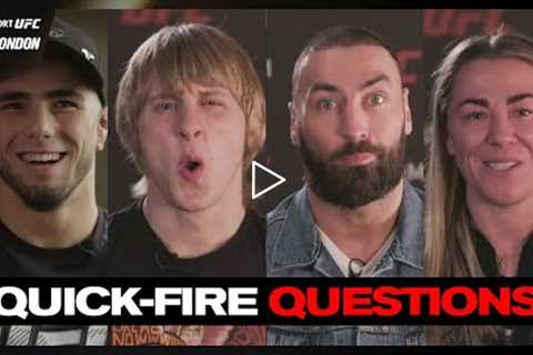 Ohh that's a bit spicy! 🌶  UFC London Quick-Fire Questions