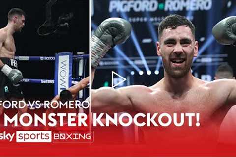 MONSTER KO! 🤯🤯 Joe Pigford lands a thunderous right hand to knockout his opponent!