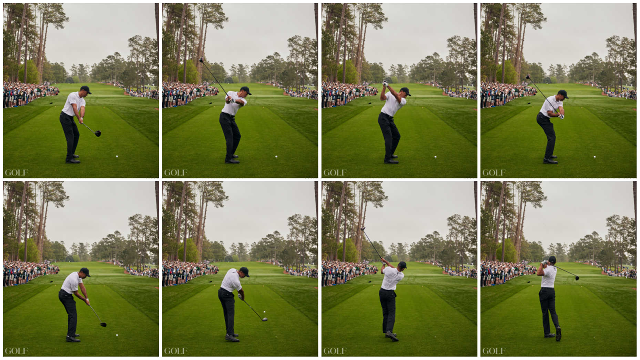 10 pictures of Tiger Woods' golf swing from the 2022 Masters
