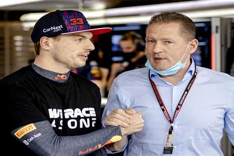 Max Verstappen’s dad relishes Lewis Hamilton’s F1 woes after watching star son LAP Mercedes rival..