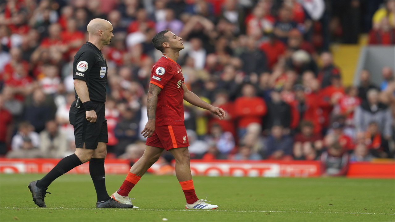 Watch Thiago’s sublime backheel flick for Mane goal before being forced off injured in huge Champions League final worry