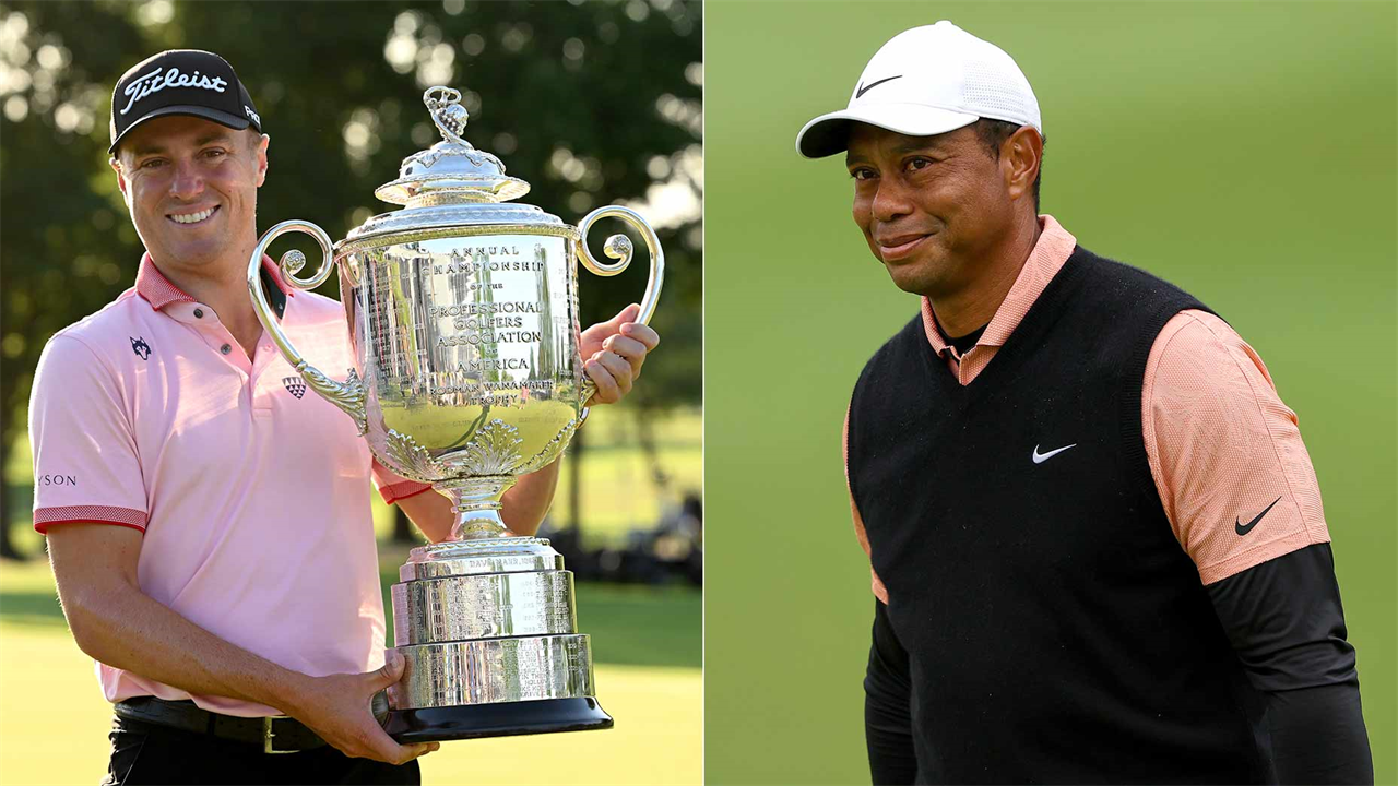 'Good to talk to you too': How Tiger Woods mocked Justin Thomas before his epic Sunday PGA win