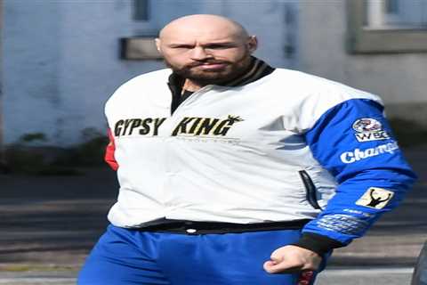 Tyson Fury spotted leaving cafe in beloved Morecambe after morning run as boxing champ enjoys..