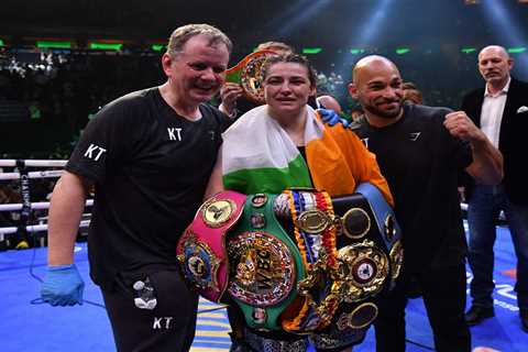 Inside Katie Taylor’s celebrations with family after Amanda Serrano win in Madison Square Garden..