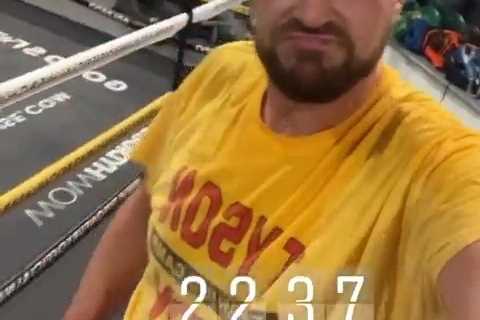 Tyson Fury, 33, sparks boxing comeback rumours with 10pm training session but coach insists legend..