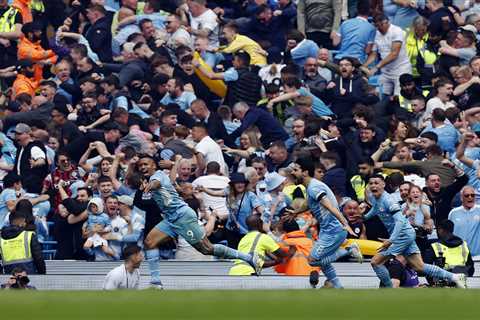 Man City WIN Premier League title after astonishing 3-2 comeback win over Aston Villa as Gundogan..