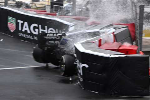 Mick Schumacher involved in another horror crash as Haas car snaps in HALF in shocking Monaco Grand ..
