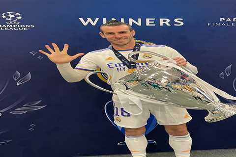 Gareth Bale flew straight to Portugal after winning fifth Champions League title to link up with..