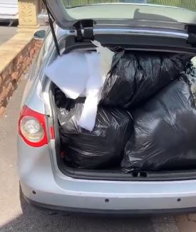 ‘It’s not all glitz and glamour’ – Watch family man Tyson Fury load £20k VW Passat with rubbish for tip run