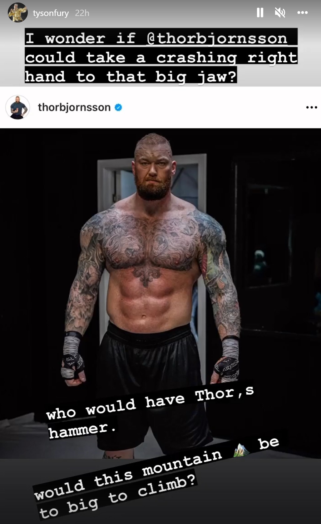 Thor Bjornsson calls out Tyson Fury for 600lbs boxing fight after Gypsy King taunts former Game of Thrones star