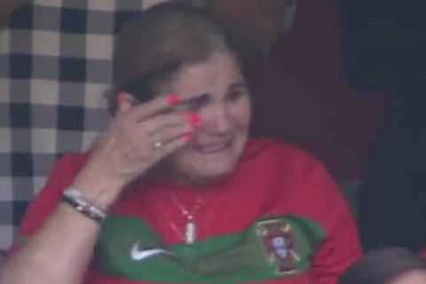 Cristiano Ronaldo’s mum breaks down in tears as Man Utd star scores twice for Portugal