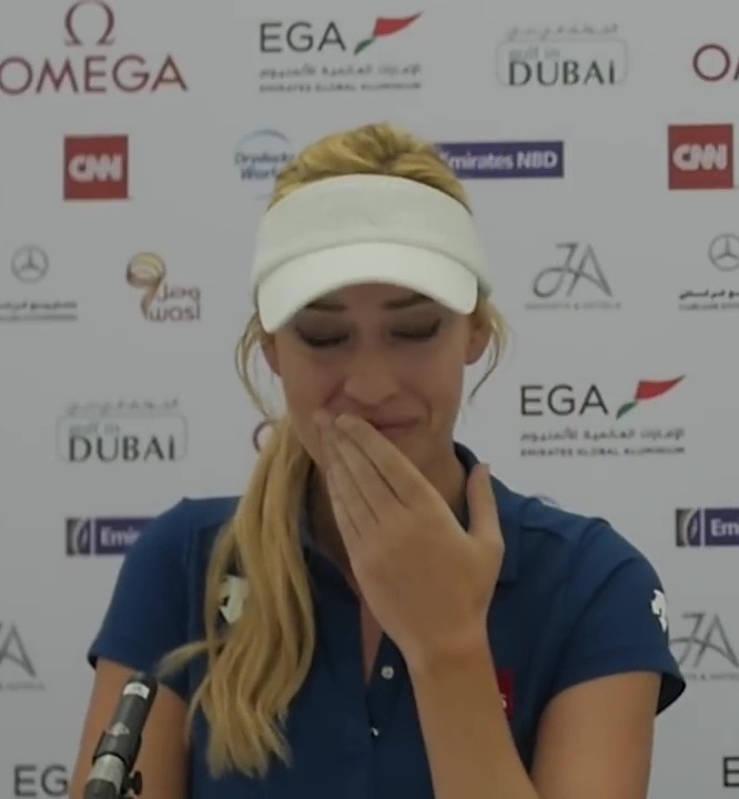 Paige Spiranac broke down in tears on live TV as she was being ‘blackmailed over stolen private property’