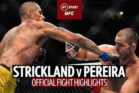 Wow! Stunning KO to set up title shot!  Sean Strickland v Alex Pereira  UFC 276 Highlights