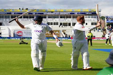 England closing in on another famous Test win as Jonny Bairstow and Joe Root lead charge in chase..