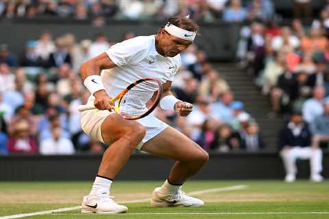 Strapped-up Rafael Nadal fights through pain to reach Wimbledon quarter-final with gritty win over..