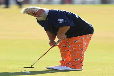 John Daly wears Hooters trousers and puffs on cigarette on 16th green and fan favourite misses cut..