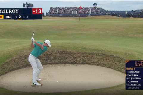 WATCH: Rory McIlroy holes epic bunker shot to take Open lead at St. Andrews