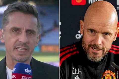 Gary Neville ‘not placing any pressure’ on Man Utd boss Erik ten Hag despite tough window