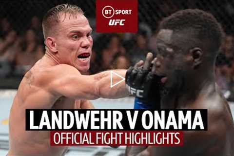 THE FIGHT OF THE SUMMER!  Nate Landwehr v David Onama  UFC Official Fight Highlights