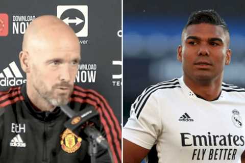 Erik ten Hag dodges Casemiro question after Carlo Ancelotti confirms Real Madrid star’s exit