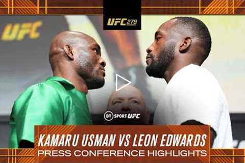 Kamaru Usman and Leon Edwards' best bits from the UFC 278 Press Conference 🏆