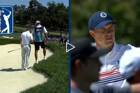 Jordan Spieth makes double bogey after interesting caddie conversation