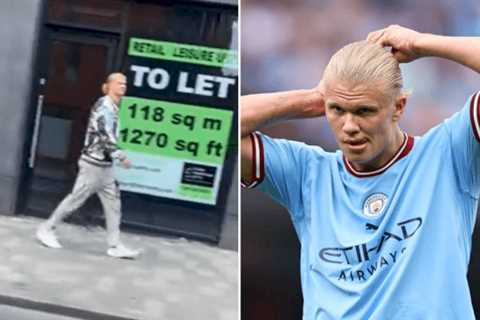 Erling Haaland responds to fan shouting ‘come to United!’ in Manchester city centre