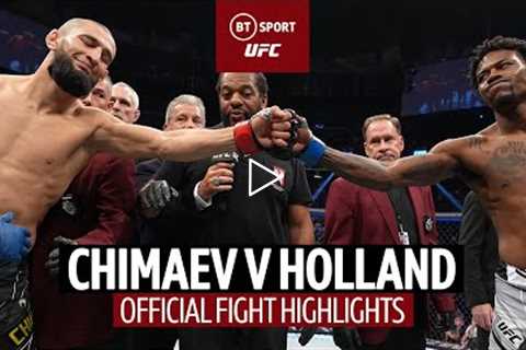 UNSTOPPABLE!  Khamzat Chimaev v Kevin Holland  UFC 279 Official Full Fight Highlights