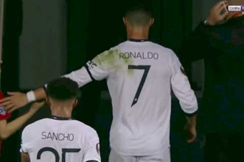 Cristiano Ronaldo bats off fan wanting selfie with Man Utd star at half-time