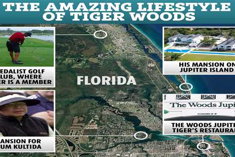 Tiger Woods has an incredible lifestyle living in a Florida home worth £41m, and plays at £100k..