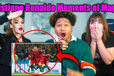 AMERICANS REACTS TO Cristiano Ronaldo Moments of Magic
