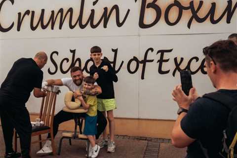 Conor McGregor delights young fans with a surprise training session at Crumlin Boxing Club