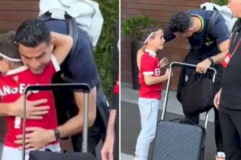 Cristiano Ronaldo hailed after interaction with young Man Utd fan caught on camera