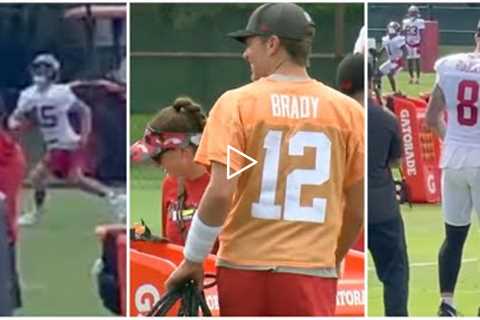 Tom Brady SMILING PRACTICE LAUNCHING & Beasley CATCHES RETURN 🔥