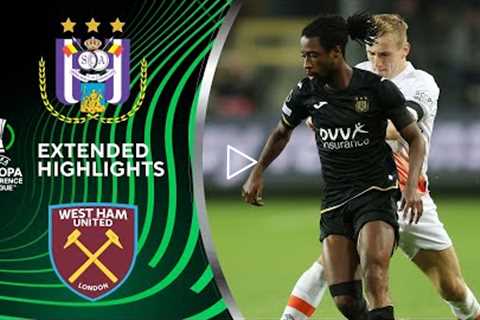 Anderlecht vs. West Ham: Extended Highlights | UECL Group Stage MD 3 | CBS Sports Golazo