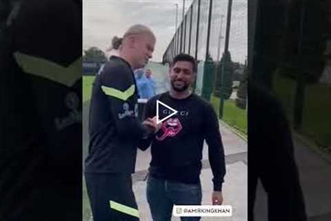 Khan meets Haaland and Grealish at Man City training! 😍