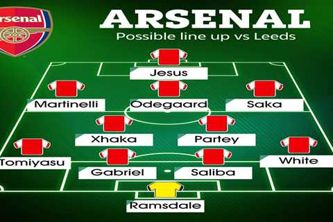 How Arsenal could line up vs Leeds with Arteta sweating over Zinchenko and Jesus injuries while..