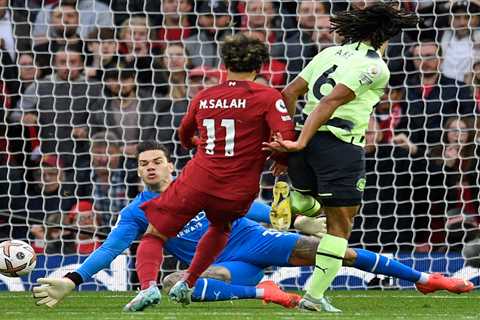 Watch Ederson pull off one of saves of season as he narrowly tips Mo Salah’s shot around post in..