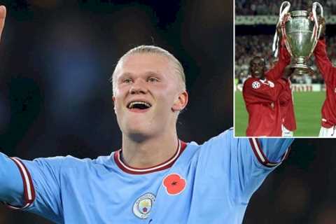 Erling Haaland has already scored same amount as Man Utd treble season top scorer