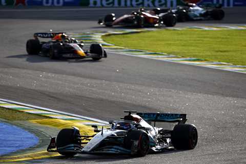 George Russell makes his first ever pole in F1 at Sao Paulo Grand Prix as Lewis Hamilton is..