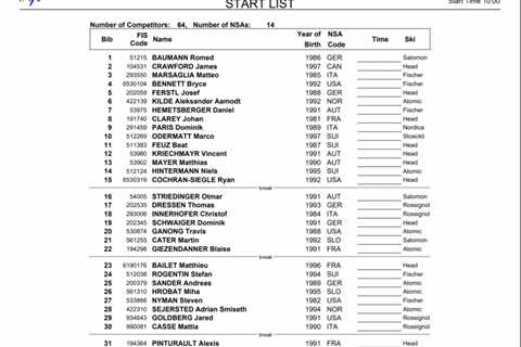 Beaver Creek’s Saturday downhill program