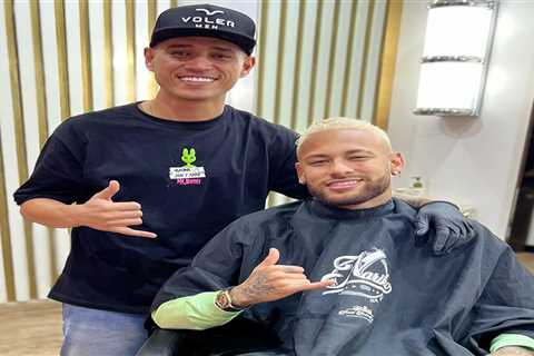 Neymar flies in personal barber from Paris to dye hair blond as he prepares for Brazil clash in..