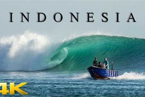 🔴4k (ASMR) Waves of the World/Surfing - Indonesia🌊 - RELAXING MUSIC