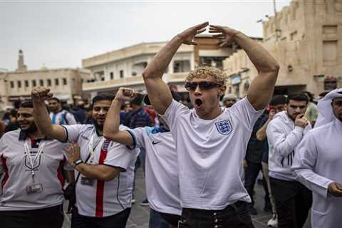 Three Lions fans down pints as they hit pubs hours ready to cheer on England ahead of World Cup..