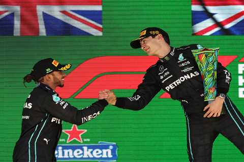 Lewis Hamilton reveals emotional reaction to George Russell’s first F1 win in Mercedes team garage..