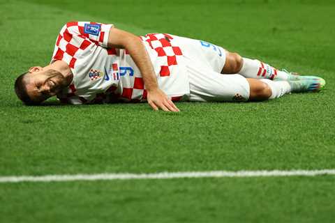 Croatia star Andrej Kramaric breaks down in tears as he’s forced out of World Cup 3rd place..